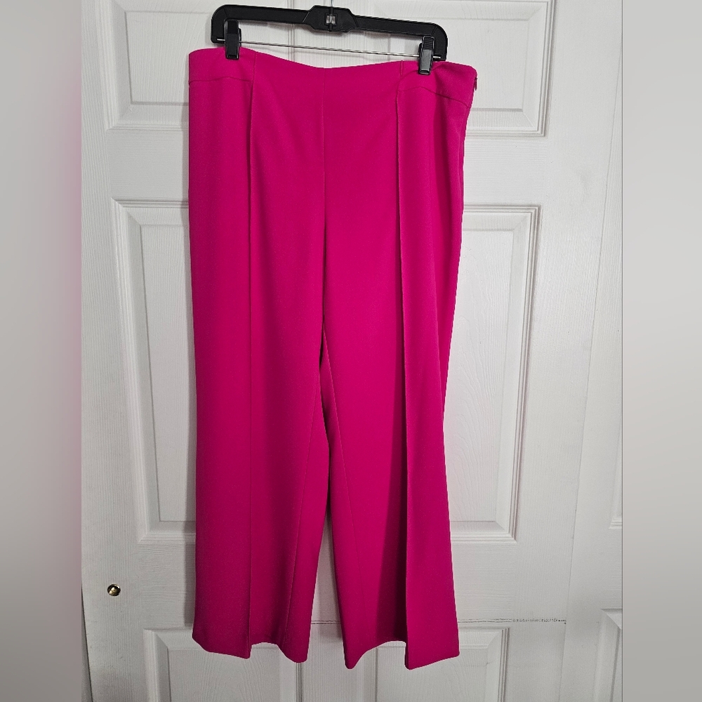 Zara Hot Pink Fuchsia Ankle Suit Work Pant